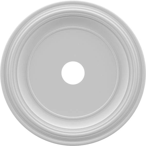 Ekena Millwork Traditional PVC Ceiling Medallion (Canopies up to 13 1/2"), 22"OD x 3 1/2"ID x 1 1/2"P, Unfinished CMP22TR - main